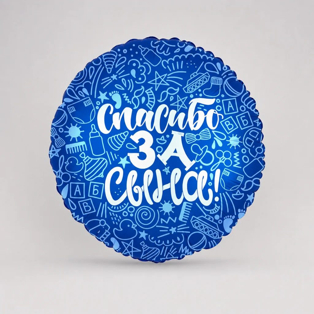 Шар с гелием "Спасибо за сына" 45 см