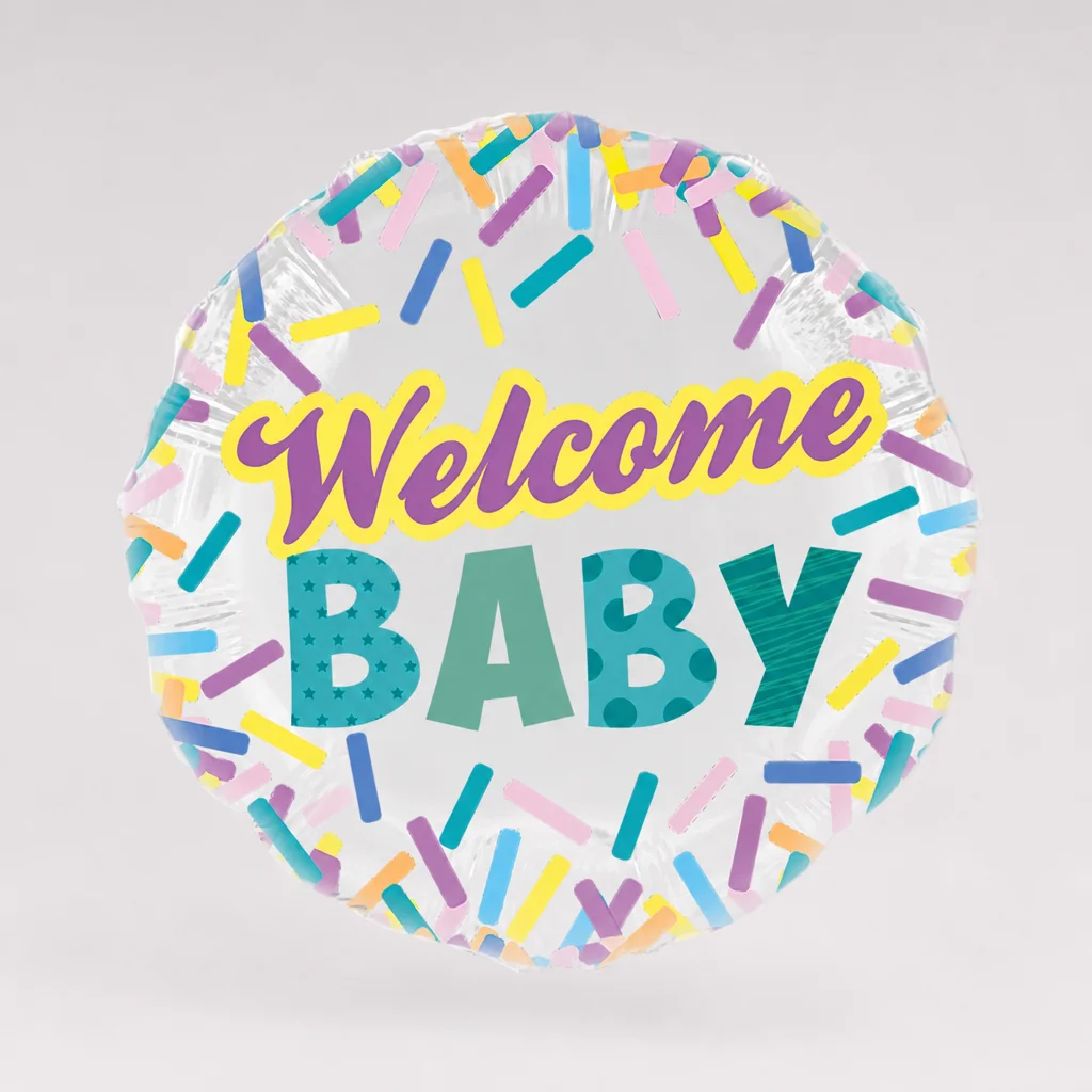 Шар с гелием "Welcome Baby" 45 см