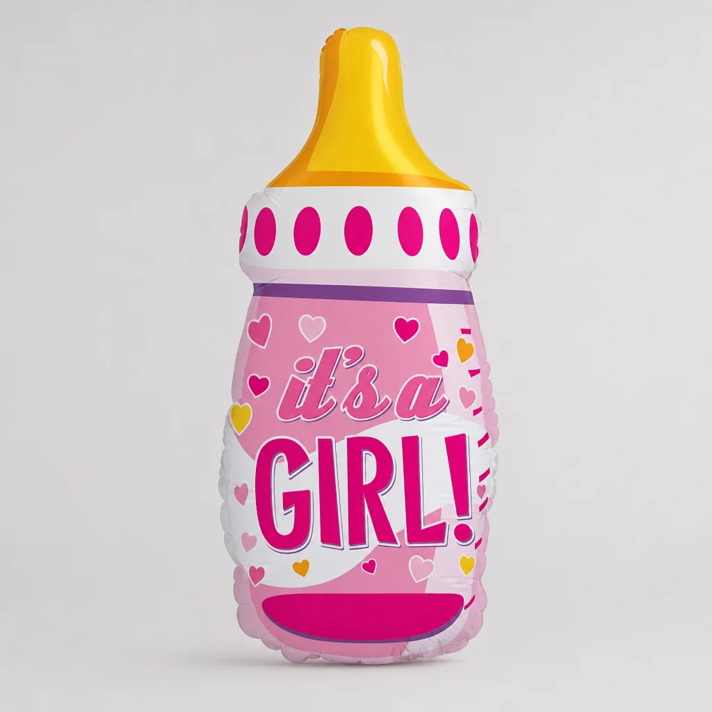 Шар с гелием Фигура "Бутылка розовая IT'S A GIRL", 80 см